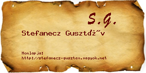 Stefanecz Gusztáv névjegykártya